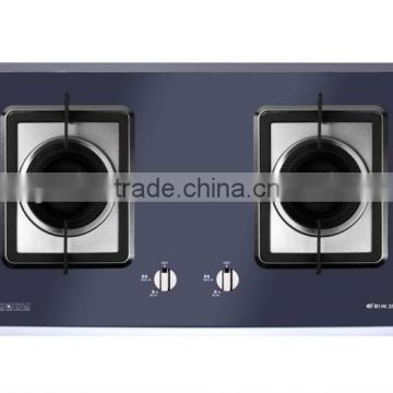 2 burner gas stove of tempered glass