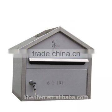 Metal House Mailbox for Residential Wall-mounted Blue Powdercoated Finish Waterproof Outdoor Used photo-3