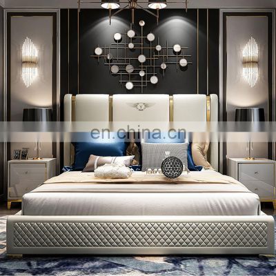 china modern confortable king size teak wood king double bed set designer furniture room luxury latest