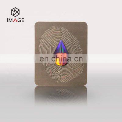 Colorful Lens Pattern 3D Custom Hologram Sticker with Fingerprint Texture Background