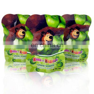 Custom Printed Food Shaped Pouches Heal Seal Lollipops Popping Sweets Packaging Bags