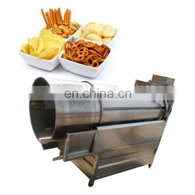 Snack food flavoring potato chips drum seasoning machine