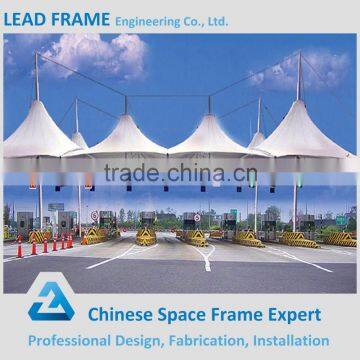 Windproof steel structure space frame toll station