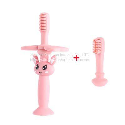 Food Grade Silicon Toothbrush Rabbit Shaped Baby Toothbrush photo-2