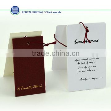 Custom Eco-Friendly Paper Hang Tag for Clothing/Garment/Shoes