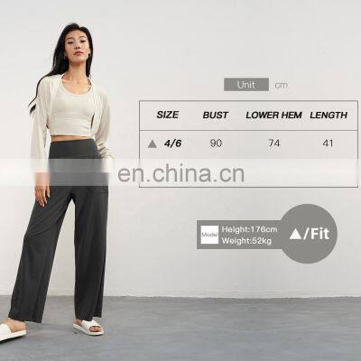 Causal Long Sleeves Quick Dry Crop Tops Sports Women Loose Minimal Bolero Jackets 82nylon 18spandex photo-5