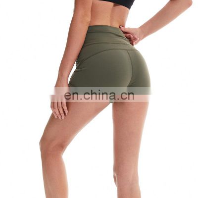 Wholesale women gym wear booty high waisted workout gym yoga shorts