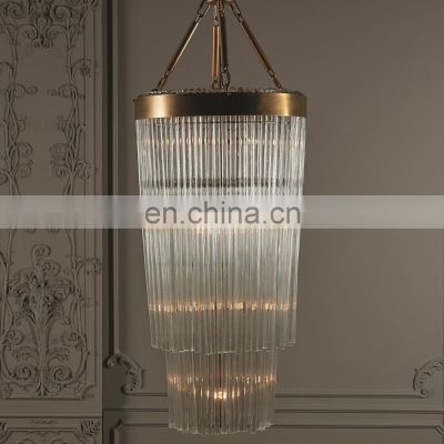 Luxury modern gold glass chandelier indoor living room hanging lighting for hotel bedroom pendant lights chandeliers