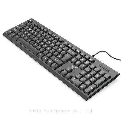 Cheap 104 keys USB best business keyboard office waterproof keyboards wired pc computer Keyboard