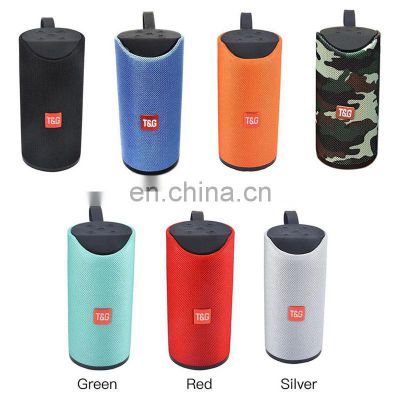 Tg113 Waterproof Ipx6 Stereo Bass Fabric Wireless Outdoor Loudspeaker Wireless Mini Column Music Speaker