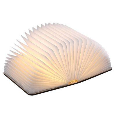 Wireless Portable chargeable lamps battery powered led light wooding folding book lamps for kids