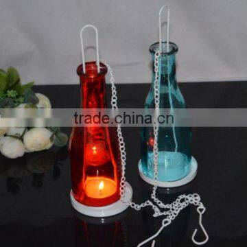 hanging glass bottle lantern new