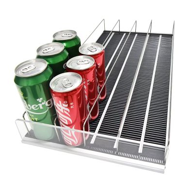 Fridge Freezer Grocery Store Cold Beverage Cans Gravity Feed Roller Shelf