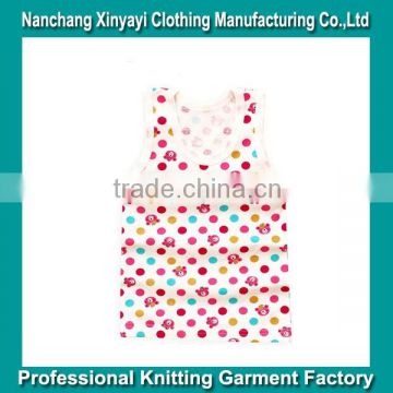 100% cotton custom printed children vest for bulk China supplier