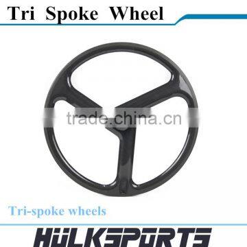 700c carbon tri spoke wheelset tubular 3 spoke carbon road bicycle wheels carbon tri-spoke wheel