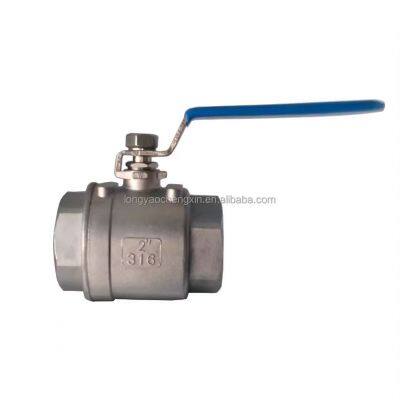 ANSI API Ball Valve 2-Piece 201 304 316 Stainless Steel 1000 WOG Soft Seal Internal Thread Manual Ball Valve photo-3