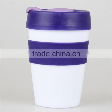 16oz wholesale PP coffee cup with single wall customized fancy coffee mug