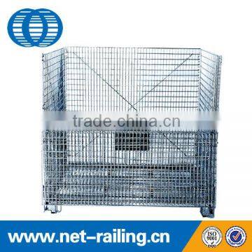 Large collapsible welded metal steel wire mesh storage containers