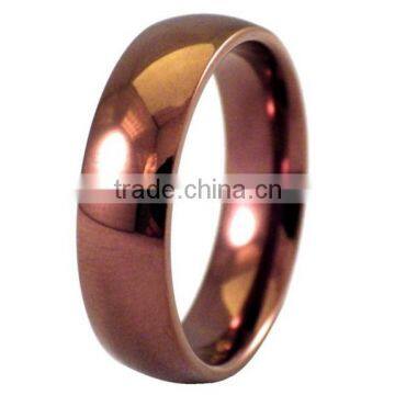 Men's Stainless Steel Ring Unisex Coffee Casual Copper Wedding Rings