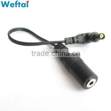 6inch 4mm TENS Connector To 2.5mm Connector Cable Black