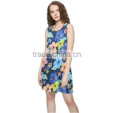 2016 Free Shipping Oem Factory Casual Women Chiffon Evening Dress photo-2