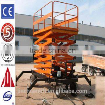 1.35~11m, 0.3 Ton Outdoor Scissor Lift Platform /towable Scissor Lift Platform /hydraulic Lifting Platform photo-4