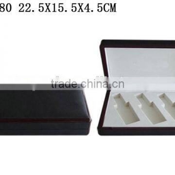 Factory Direct Sales Wooden Jewelry Packaging 3 Perfume Box Custom Logo Leather Covered W580