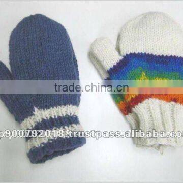 Colorful Handed Knitted Gloves