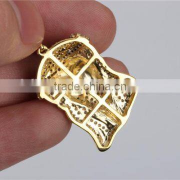 Micro Set 925 Sterling Silver Jesus Piece Mens Hip Hop Pendant Jewelry Iced Out