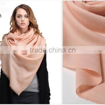 Lady Fashion Plain Pure Indian Wool Shawl photo-4