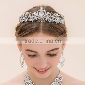 Upscale Luxury Full Diamond Tiara Crown of the Bride Wedding Headband, Baroque Pop Hair Accessories Hair Clip photo-2