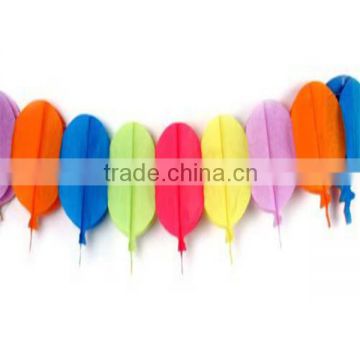 2015 hot sale colorful paper party garland flower for christmas decoration