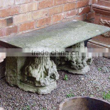 100% Hand Carved Antique Patio Furniture Magnesium Oxide Garden Bench