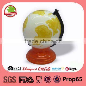 Ceramic coin saving box,coin bank globe