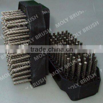 abrasive resin bond steel wire rope brush