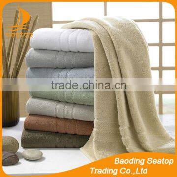 White Solid Color 100% Cotton Hotel Bath Towel Sets for Sport