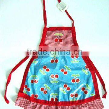 Latest Design Cherry Printed Cotton Kids' Apron