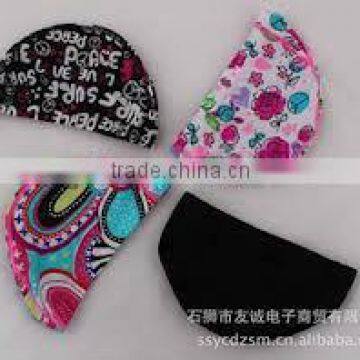 2015 fashion new kids lycra swim cap for girls