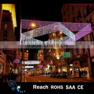 New design geometric shape colorful light decoration outdoor street LED lights decoration motif light decoration