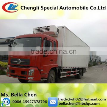 10T DONGFENG freezer cargo truck, Meat transportation freezer cargo van