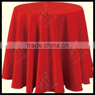 100% polyester 180gsm satin fabric red color hotel table cloth