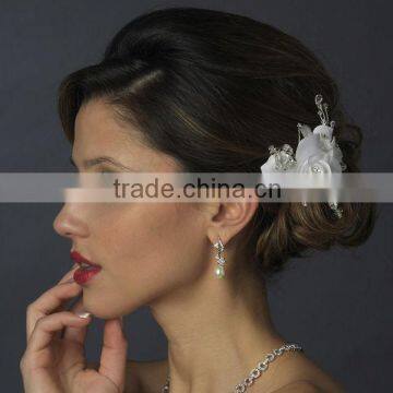 Rhinestone & Crystal Bead Flower Bridal Hair Clip Wedding Hair Accessories