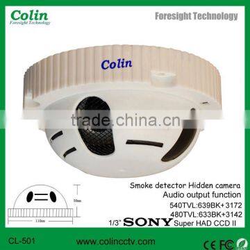 Professional Manufacturer With Audio and Vedio output function CCTV Smoke Detector Hidden Camera