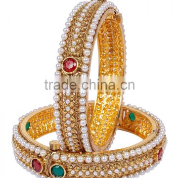 Indian Bolywood Traditional Look Polki Bangle/ Bracelets