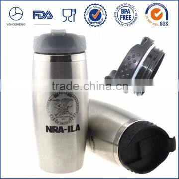 Yongkang factory wholesale 16oz 450ml insulated double wall stainless steel coffee mug wiht lids