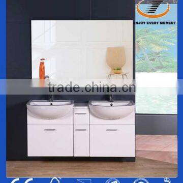 Modern White Double Sink Bathroom Vanity Hanging Bathroom Furniture