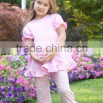 100% Cotton Baby Summer Spring Girls Blank Ruffle Sleeve t Shirt White Ruffle Shirt for Little Girls photo-6