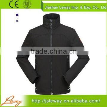 OEM High quality china sale men's black softshell jacket