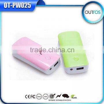 Promotional business gifts with logo portable battery bank 5200mah