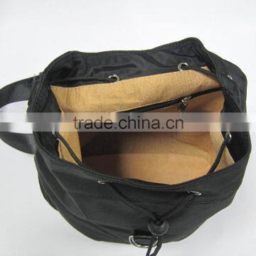 Wholesale Black Polyester Drawstring Backpack photo-5